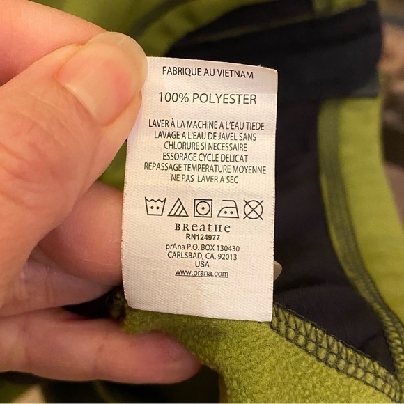PRANA Men Green Fleece Lined Zipped Jacket Size XL - Picture 11 of 11